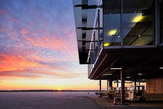 Movement area view on runway