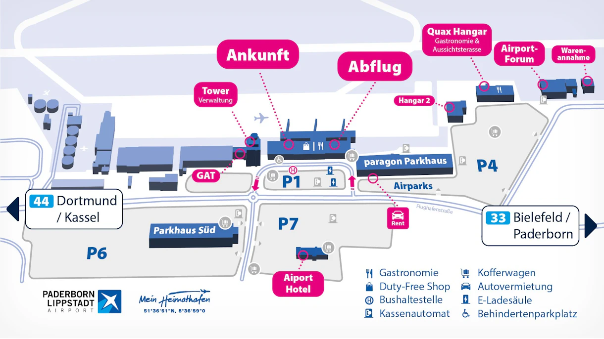 Lagepläne - Paderborn-Lippstadt Airport - Paderborn-Lippstadt Airport