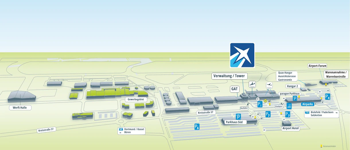 Parken und Ladesäulen - Paderborn-Lippstadt Airport - Paderborn